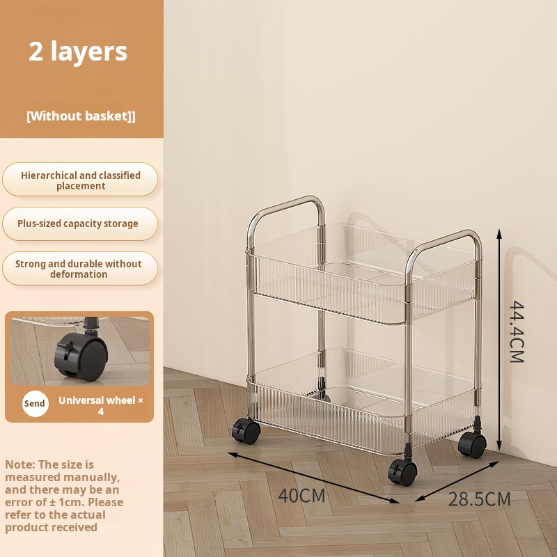 Transparent storage cart