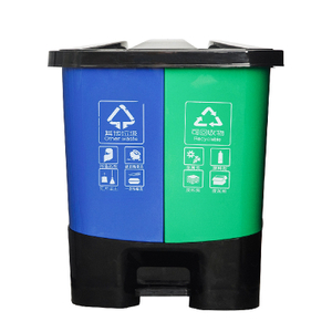 Dual Compartment Trash Bin for Commercial Use 