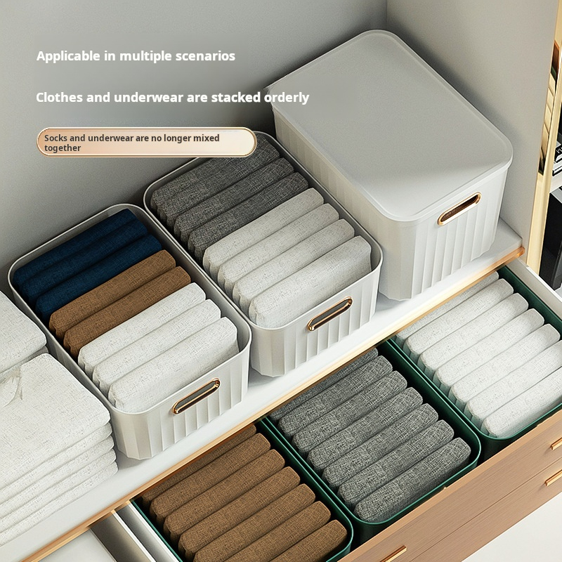 Wholesale Large Capacity Stripe Storage Box Home And Office Storage Solution
