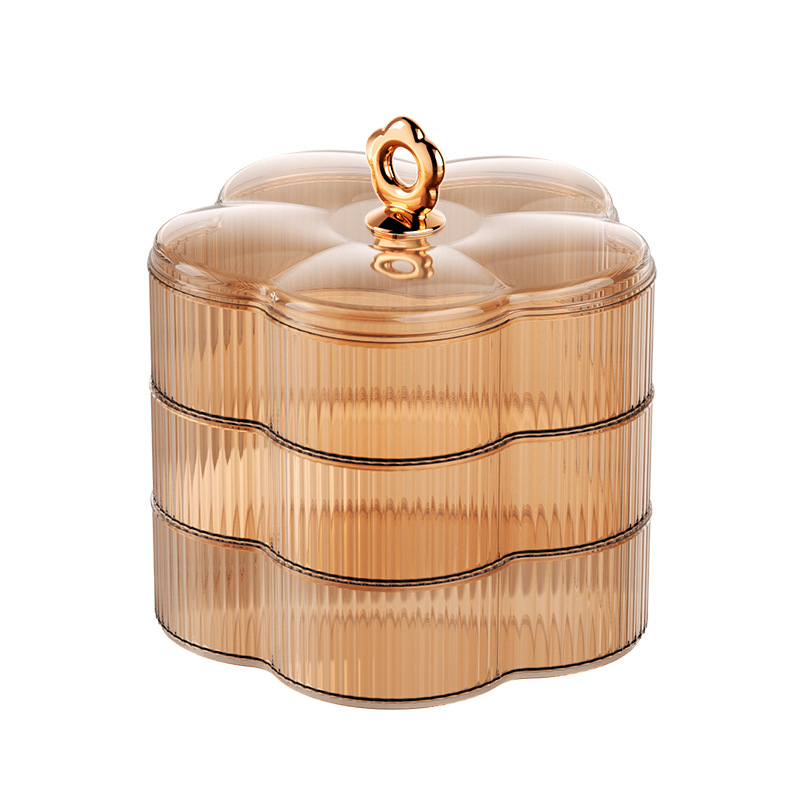 Flower Shape Candy Dish Living Room Home Light Luxury High-end Snack Storage Box