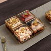 Nordic Light Luxury Partitioned Fruit Plate Living Room Coffee Table Tea Snack Dried Fruit Plate