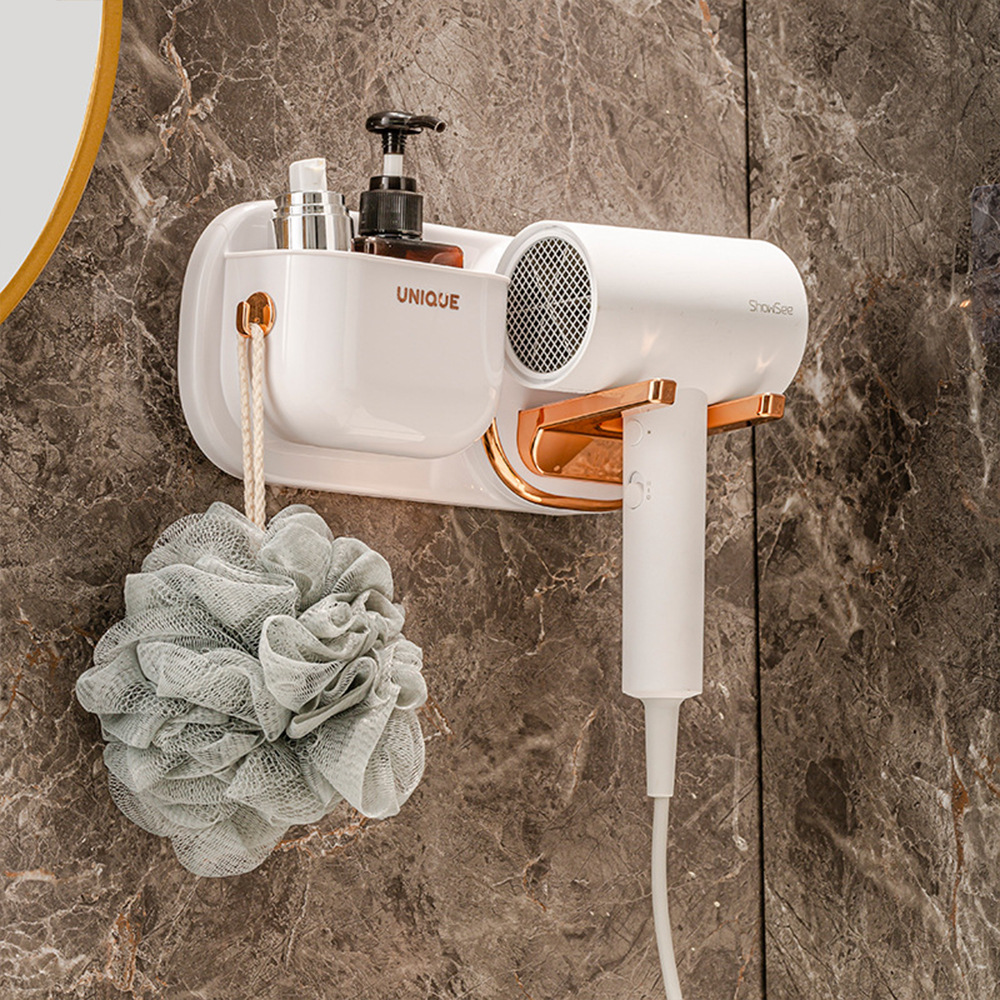Hair Dryer Storage Rack - Premium Wall-Mounted Organizer