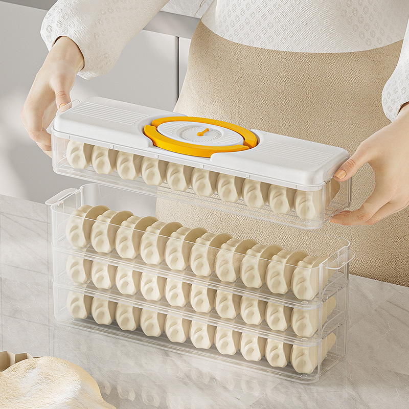 Premium Narrow Dumpling Storage Box - Efficient Refrigerator Dumpling Container