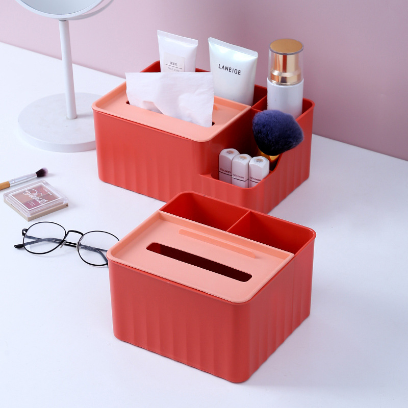 Living Room Coffee Table Simple Compartment Tissue Box