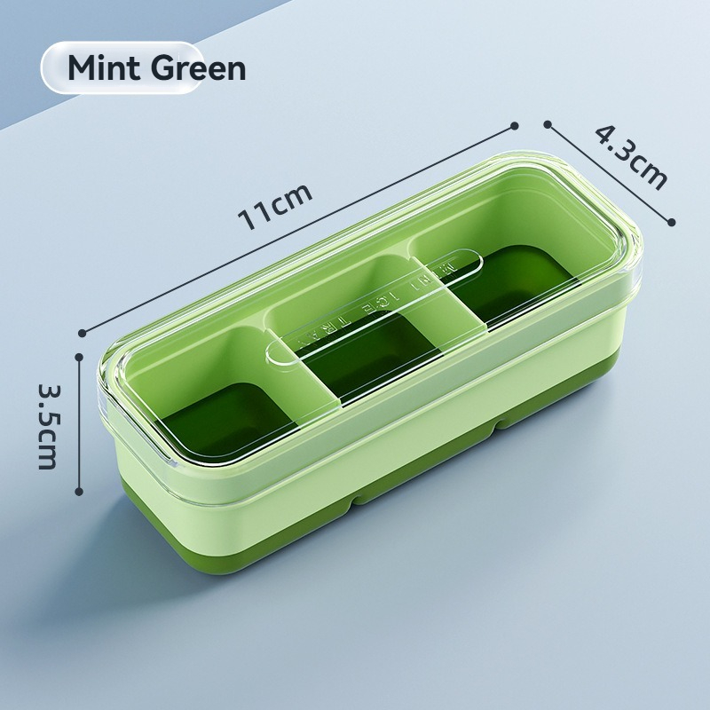 Mini three compartment fruit ice cube tray