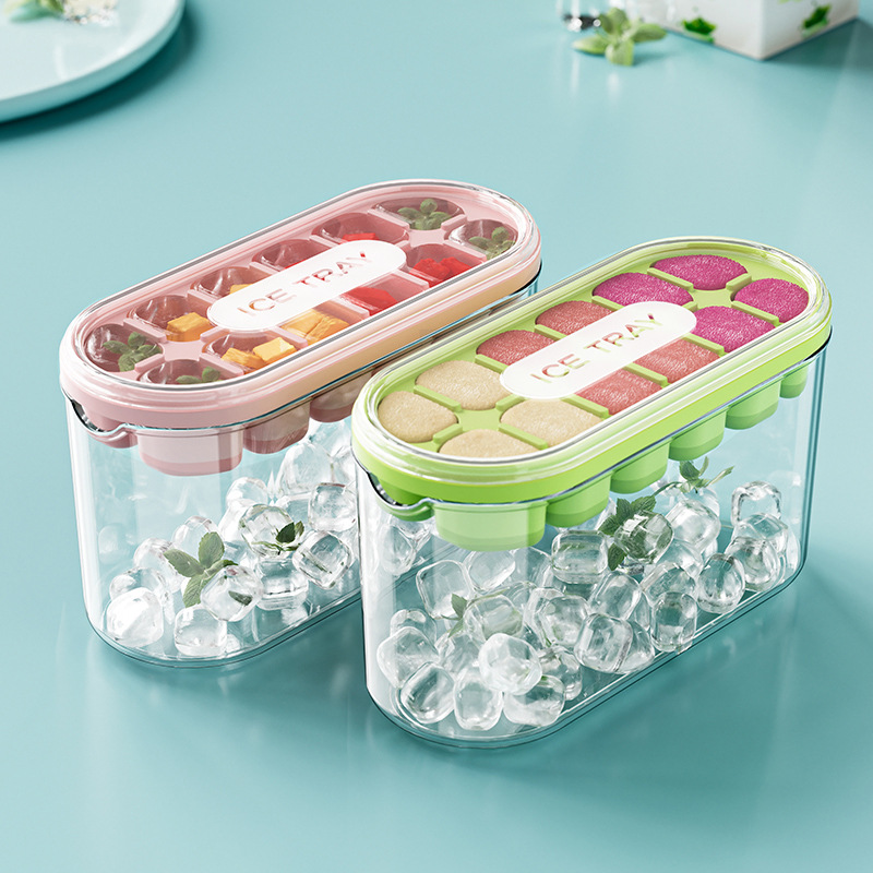 Large Capacity Easy-to-release Ice Cube Tray with Lid