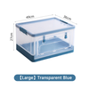 Transparent Folding Storage Box Bedroom Laundry Organizer Plastic Box For Household Dormitory
