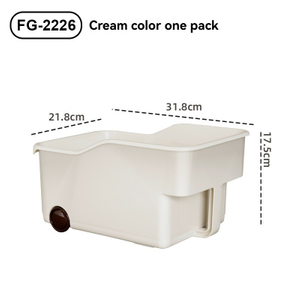Cream Color Storage Box - One Or Three Pack Modular Organizer