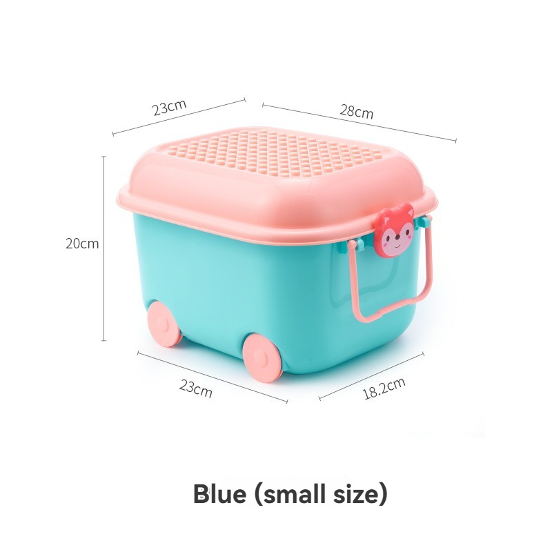 Children's Toy Storage Box - Multi-Functional Building Block Organizer with Wheels