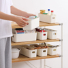 Portable Narrow White Storage Basket