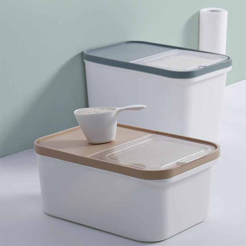 Grain Storage Container with Measuring Spoon - Factory Direct B2B Food Storage Solution