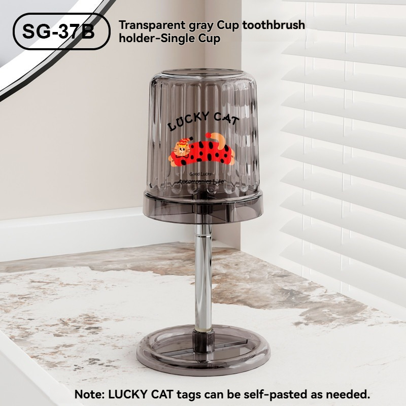 Lucky Cat Toothbrush Holder - Hygienic & Adjustable Bathroom Accessory