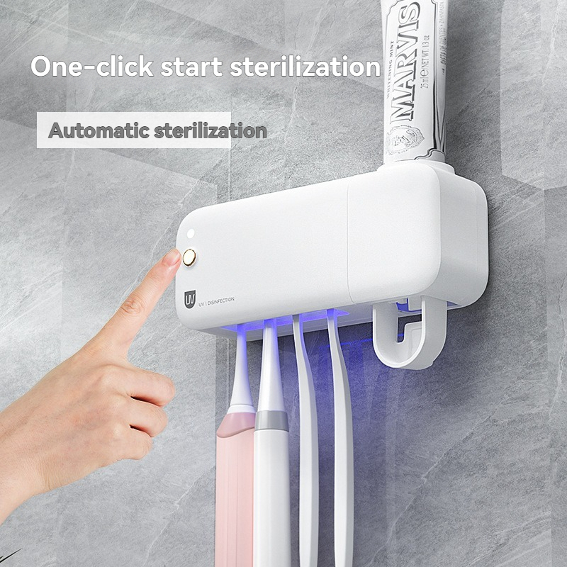 UV Toothbrush Sterilizer And Toothpaste Dispenser for Commercial Use
