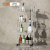 Nordic Transparent Multi-Layer Bathroom Storage Cart for Bulk Retail