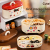 Cartoon Grid Storage Box – Double Layer Cute Storage Solution for Wholesale