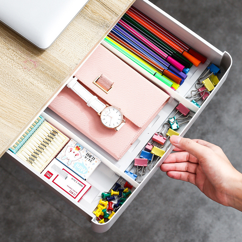 Under Desk Hidden Organizer Premium Office Storage Solution