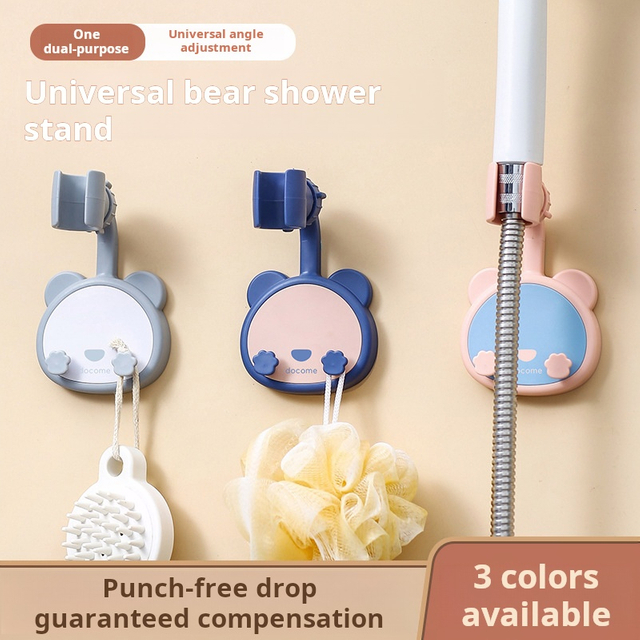 Small Bear Punch-Free Shower Mount for B2B Procurement