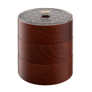 New Chinese Style Wood Grain Nut Dried Fruit Plate Living Room Coffee Table Home Divided Candy Melon Seeds Box