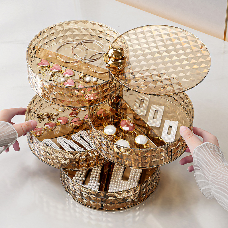Light Luxury Display Tray Jewelry Lipstick Box Rotating Storage Tray