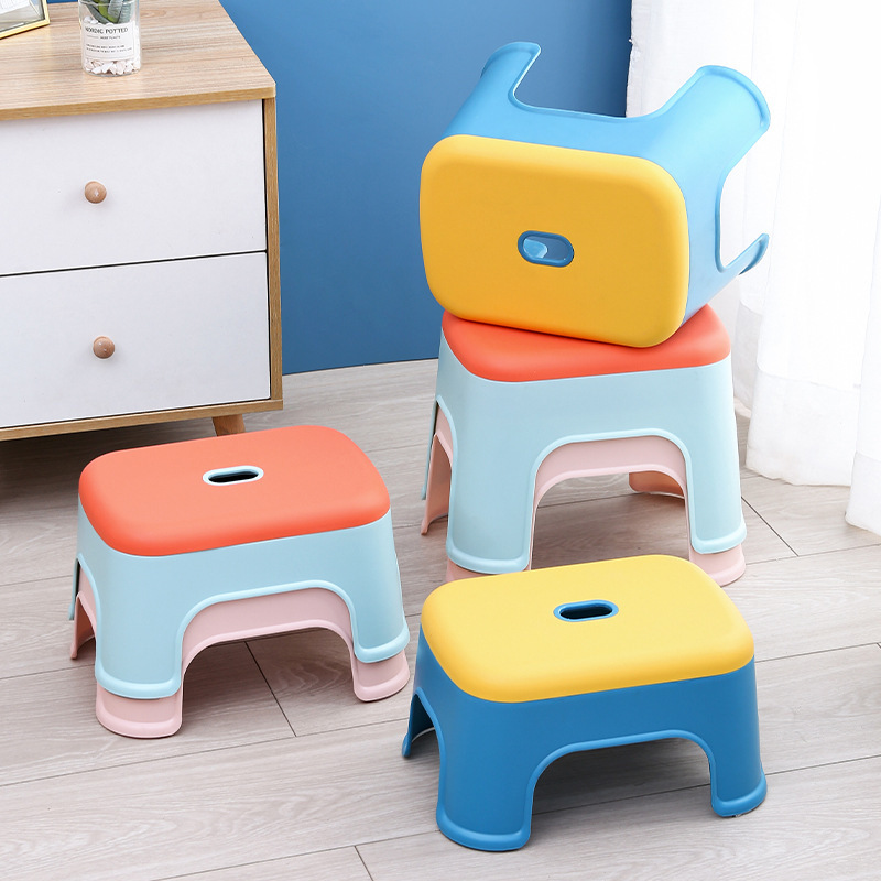 Durable Two-Color Stackable Plastic Stool