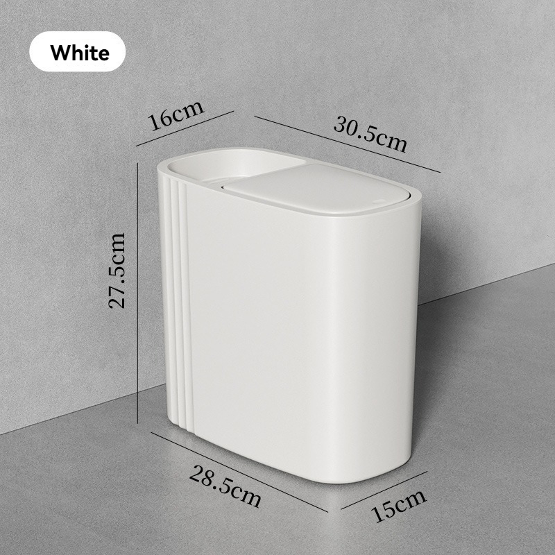 Plastic trash can with lid