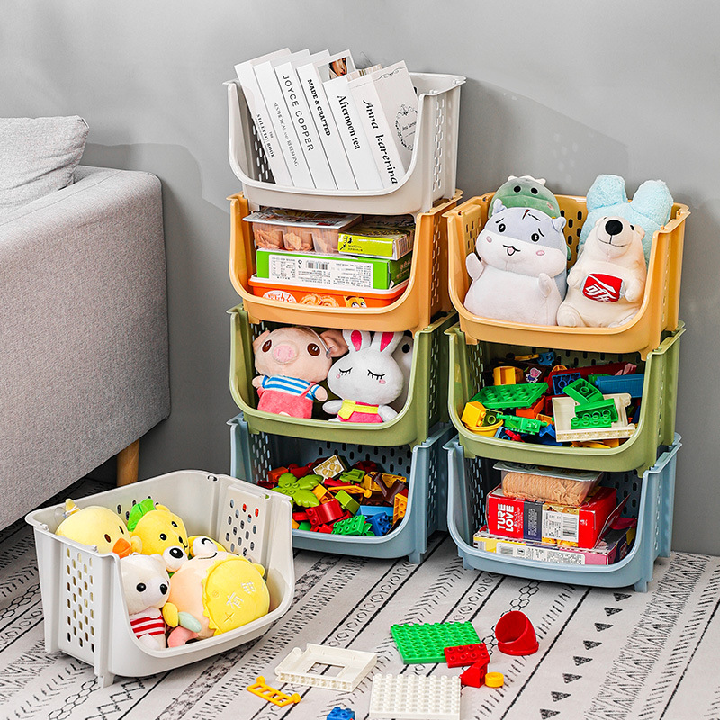 Household Plastic Stackable Kitchen Storage Basket
