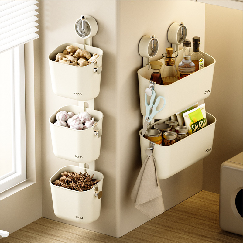 No-punch Suction Cup Bathroom Shelf