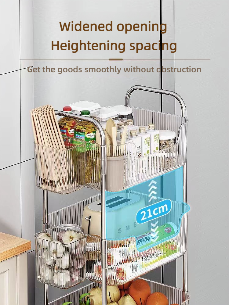 W1563 Transparent cart storage rack