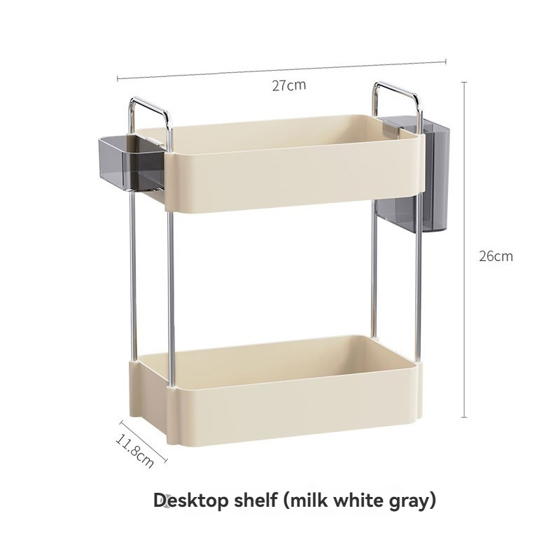 Desktop Shelf with Two Tiers - Office Storage Shelf for B2B Workspaces