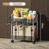 Nordic Transparent Multi-Layer Storage Cart for Bulk Retail & Showrooms