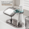NS-5507C Transparent Gray Soap Box Toothbrush Combination Rack
