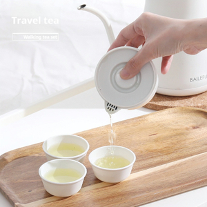 Travel Tea Set for Business Buyers | Portable Ceramic Walking Tea Set
