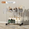 Nordic Transparent Multi-Layer Small Bathroom Storage Cart for Bulk Retail