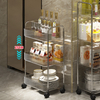 Light Luxury Transparent Trolley Storage Rack Multi Layer Cart