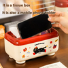 Cartoon Desktop Tissue Box - Multifunctional Storage with Mobile Holder