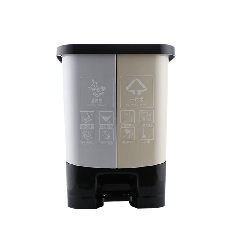 Dual Compartment Trash Bin for Commercial Use 