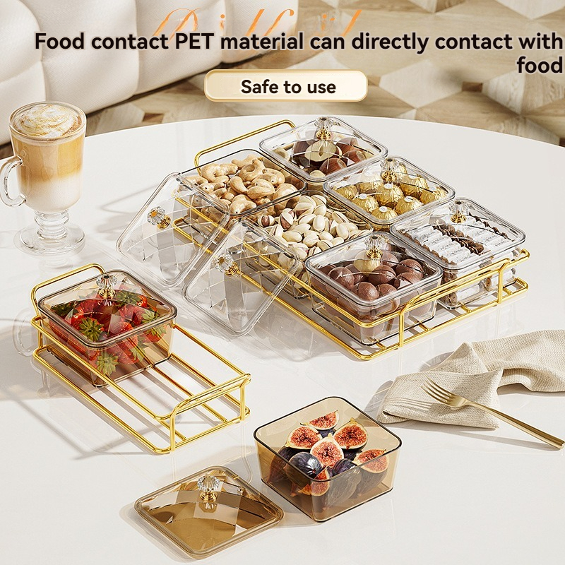 Fruit Plate Coffee Table Home Living Room High Value Partitioned Dry Fruit Plate