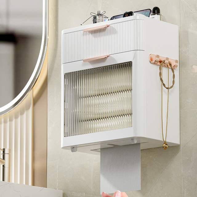 Wall-Mounted Tissue Storage Box - Premium B2B Bathroom Solution