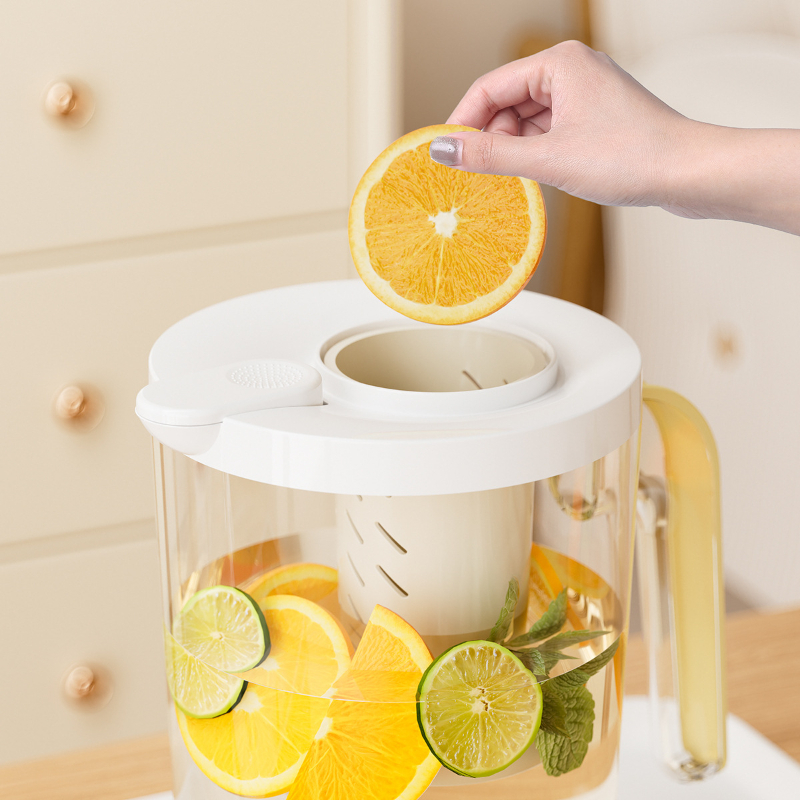 Large Capacity PET Cold Water Kettle Thickened Heat-Resistant with Lid