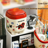 Desktop Gadget Storage Bucket - Cute Desk Trash Bin for Office Use