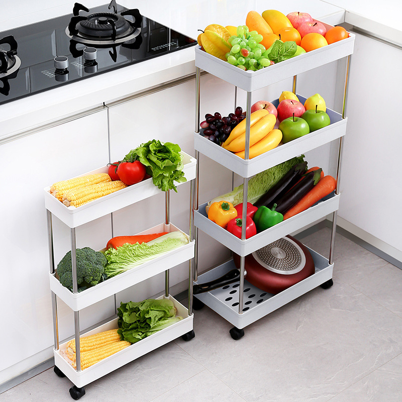 Kitchen Refrigerator Bathroom Side Gap Storage Rack