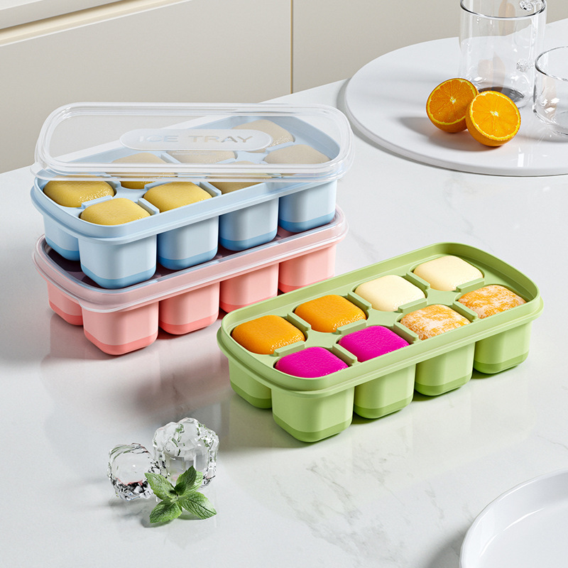 Colorful Frozen Ice Eight-grid Fruit Box Storage Box