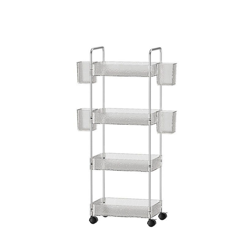 Nordic Transparent Multi-Layer Bathroom Storage Cart