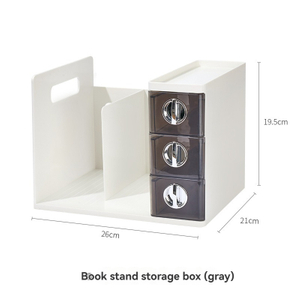 Book Stand Storage Box with Drawers - Premium Office Organizer for B2B Buyers