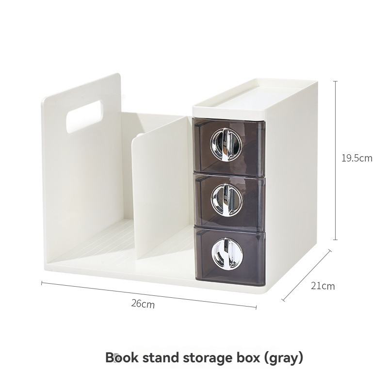 Book Stand Storage Box with Drawers - Premium Office Organizer for B2B Buyers