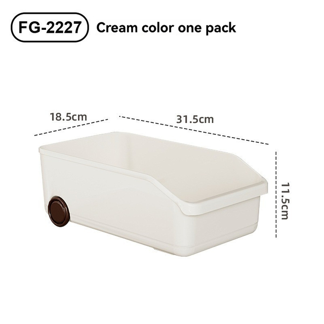 Cream Color Multi-Function Storage Box with Wheels