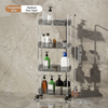 Nordic Transparent Multi-Layer Bathroom Storage Cart for Bulk Retail
