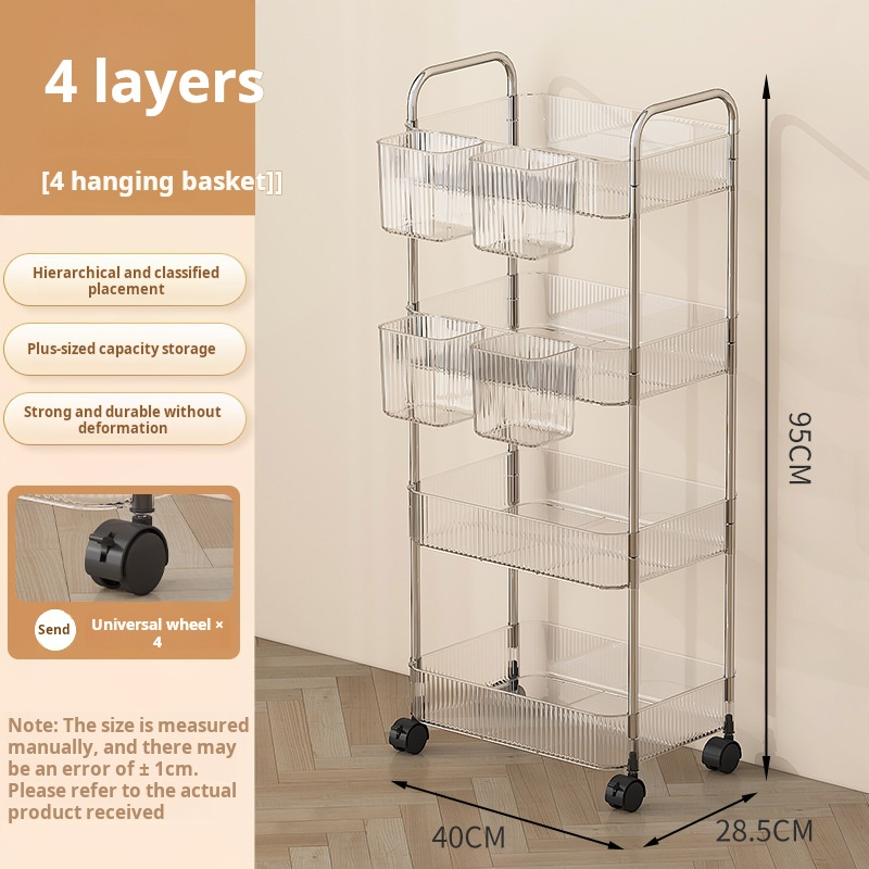 Transparent storage cart