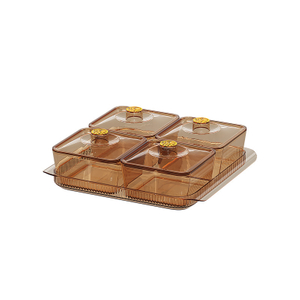 Nordic Light Luxury Partitioned Fruit Plate Living Room Coffee Table Tea Snack Dried Fruit Plate