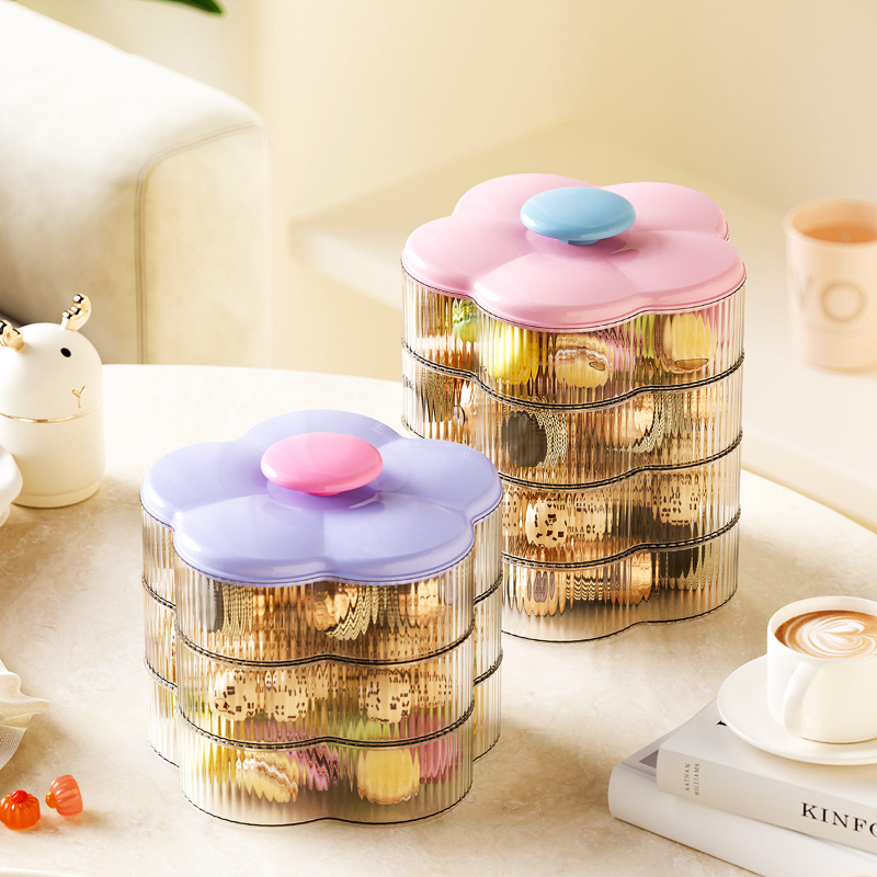 Creative Petal Candy Box Dried Fruit Desktop Multi-layer Storage Box